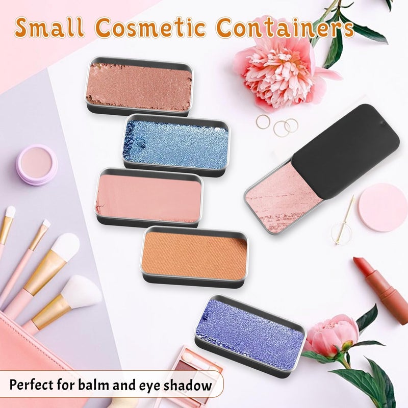 BOSMIOW 36Pcs Empty Black Slide Top Tin Container,Mini Portable Metal Tinplate Candy Storage Box,Rectangular Lipbalm Organizer for Jewelry,Crafts,DIY Candles,Party Favors,60 * 35 * 10mm - Image 4
