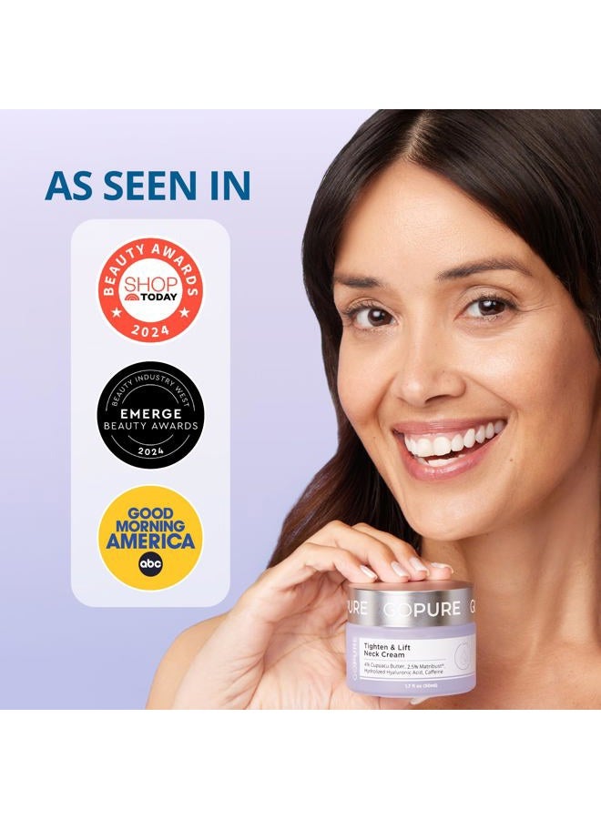 goPure Neck Firming Cream - Anti-Aging Neck Cream for Tightening and Wrinkles for an Even Skin Tone and Neck Lift - With Pro-Active Firming Complex, 1.7 oz - Image 5