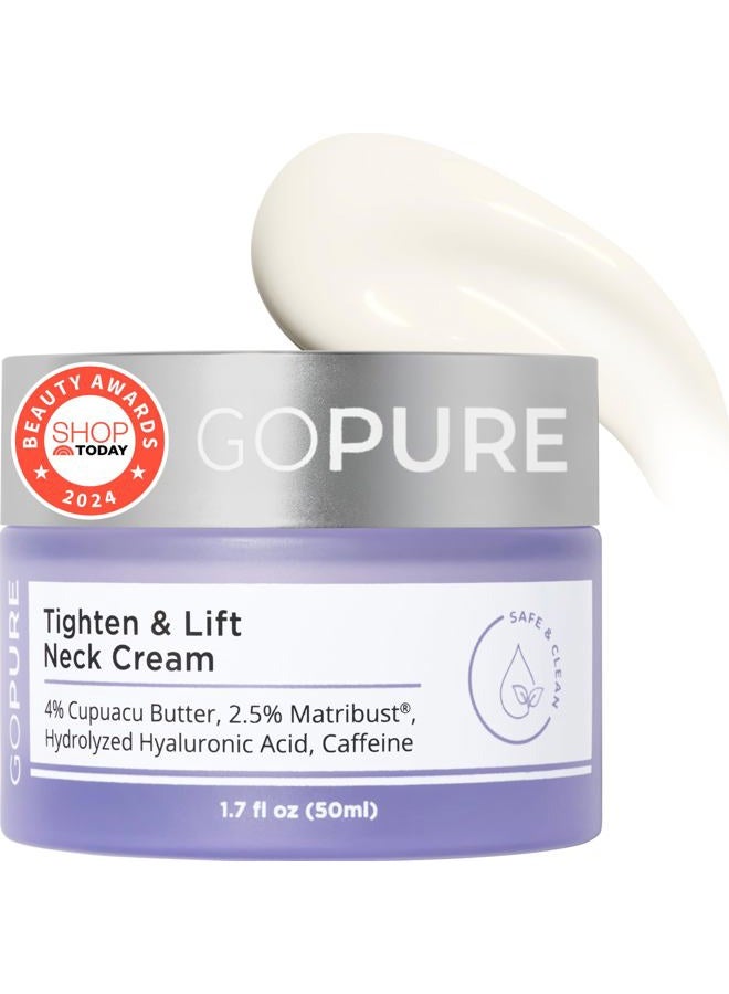 goPure Neck Firming Cream - Anti-Aging Neck Cream for Tightening and Wrinkles for an Even Skin Tone and Neck Lift - With Pro-Active Firming Complex, 1.7 oz - Image 1