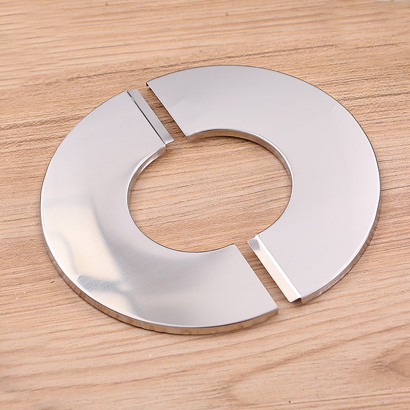Round Snap-In Water Pipe Pipe Shielding Wall Hole Wall Hole Ugly Cover Triangle Valve Faucet Stainless Steel Decorative Cover - Image 3