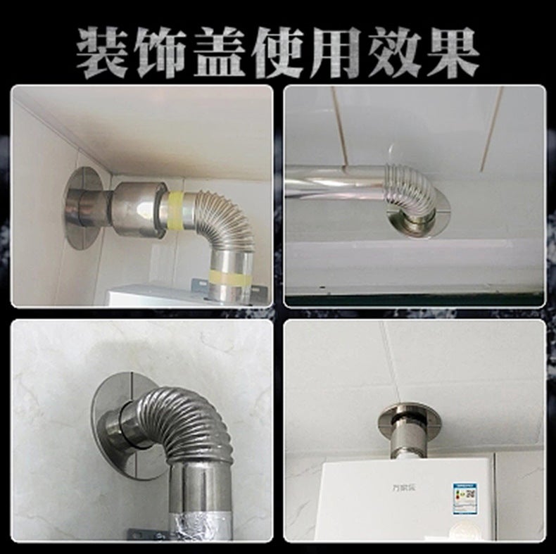 Round Snap-In Water Pipe Pipe Shielding Wall Hole Wall Hole Ugly Cover Triangle Valve Faucet Stainless Steel Decorative Cover - Image 5