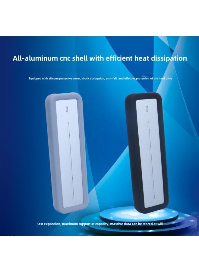 ITGZ M.2 Solid State Hard Disk Box NVMe/SATA RTL9210B Dual Protocol 10Gbps Aluminum Alloy External Box-Color: With Wires + Protective Cover  - Image 4