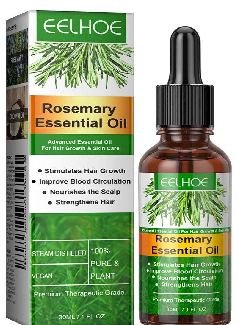 EELHOE 2 Pack Rosemary Essential Oil, Rosemary Oil for Hair Growth & Skin Care, Rosemary Oil for Hair Growth, Strengthens Hair, Nourishes Scalp, Stimulates Hair Growth, Nourishes Scalp for Men and Women - Image 1