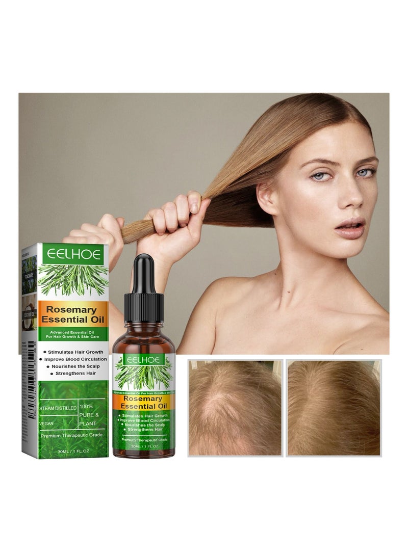 EELHOE 2 Pack Rosemary Essential Oil, Rosemary Oil for Hair Growth & Skin Care, Rosemary Oil for Hair Growth, Strengthens Hair, Nourishes Scalp, Stimulates Hair Growth, Nourishes Scalp for Men and Women - Image 4