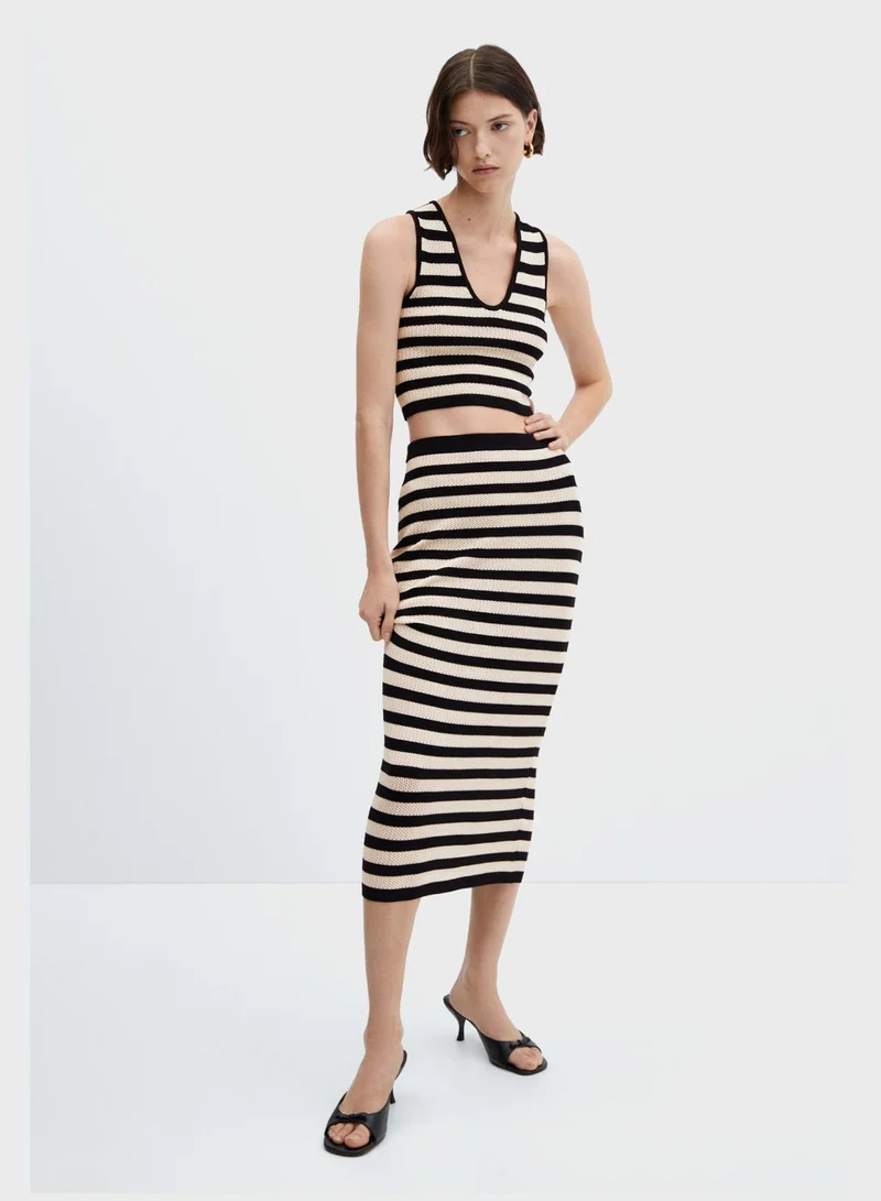 MANGO High Waist Bodycon Skirt