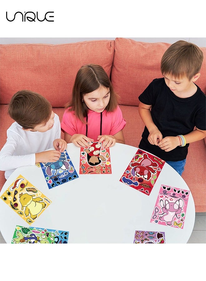 Unique 8 Pieces Stitch Face Sticker Making - DIY Face Stickers Party Stickers Game Birthday Party Gifts for Kids Gifts - Image 5