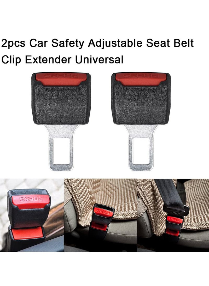 KASTWAVE Car Buckle Extender, Car Seat Belt Clips, Metal Seat Belt, Clip Seat Belt Adjuster/Universal Car Extension Socket Buckles Connector Universal Vehicle Seat Belt Safety Covers (2PCS, Black) - Image 3
