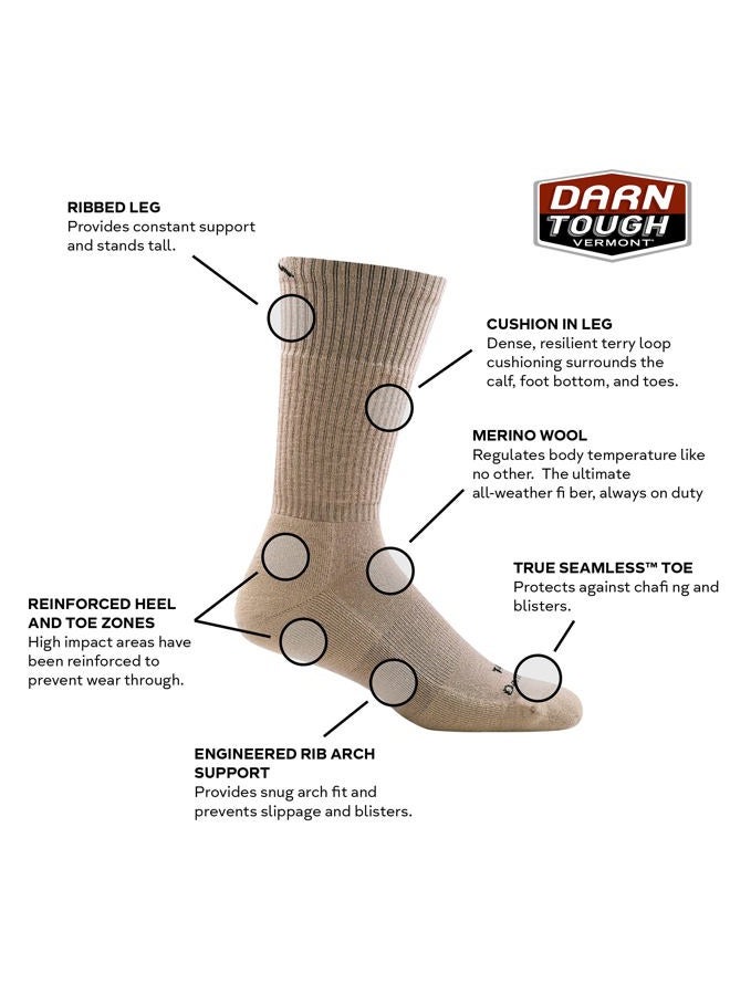 Darn Tough Tough Vermont Tactical Midweight Boot Sock (Style #T4021) - Foliage Green, Large - Image 3