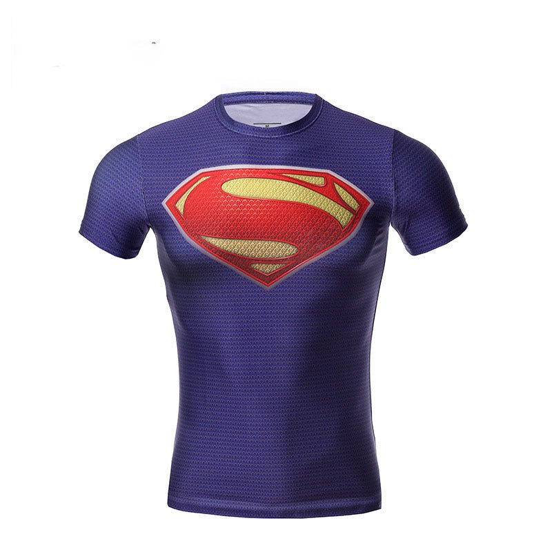 2022 new running sports workout clothes running football basketball training 3D printing Avengers T-shirt - Image 5