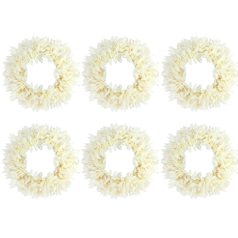 Kailash Creation Artificial Mogra Gajra for Hair Bun & Braids | Scented Jasmine Flower Hair Accessory | Reusable Traditional Bridal Gajra for Women & Girls (Pack of 6) - Image 1