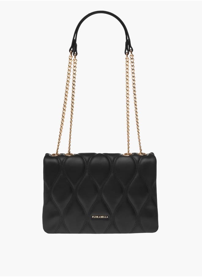 Flora Bella By Shoexpress Women Quilted Shoulder Bag with Button Closure and Chain Strap  - Image 1
