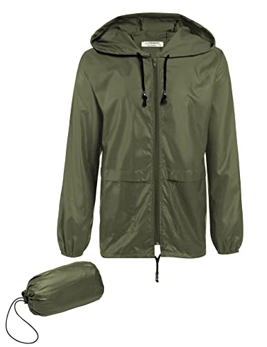 COOFANDY Mens & WoMens Raincoat Waterproof Adult Rain Jacket Reusable Rain Poncho with Hood - Image 1