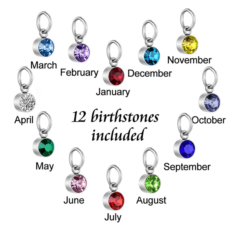 Dletay Heart Urn Necklace for Ashes Birthstones Cremation Jewelry for Ashes Stainless Steel Ash Necklace Memorial Ash Holder - Image 4