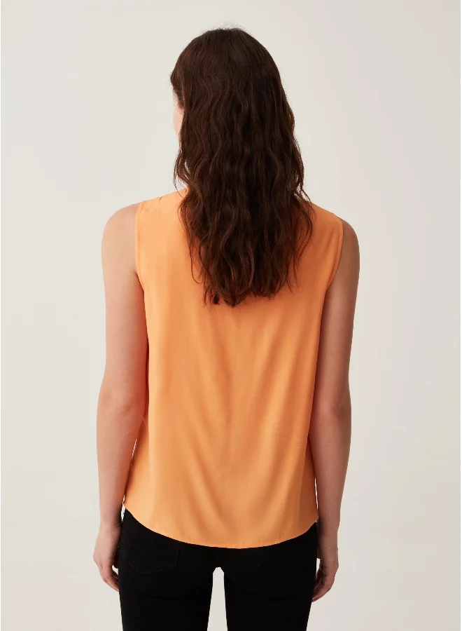 Ovs Sleeveless blouse with pleating