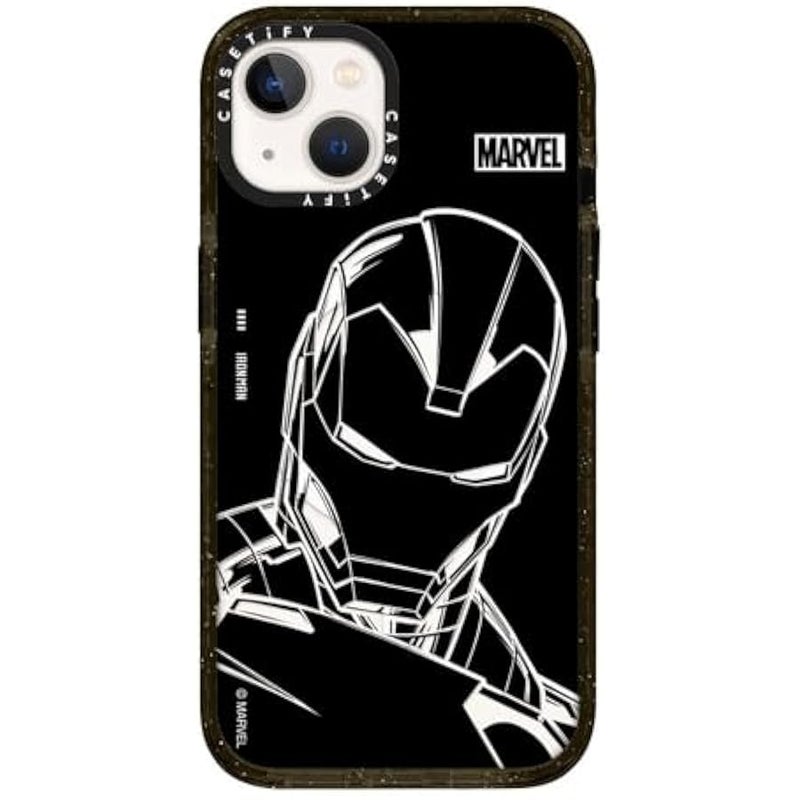 Casetify Impact iPhone 13 Case 【Iron Man Co-Lab / 6.6ft Drop Protection/Compatible with Magsafe】 - Iron Man - Black - Clear Black - Image 2