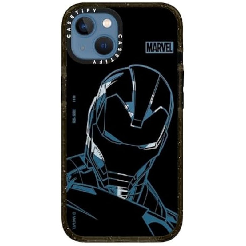 Casetify Impact iPhone 13 Case 【Iron Man Co-Lab / 6.6ft Drop Protection/Compatible with Magsafe】 - Iron Man - Black - Clear Black - Image 5