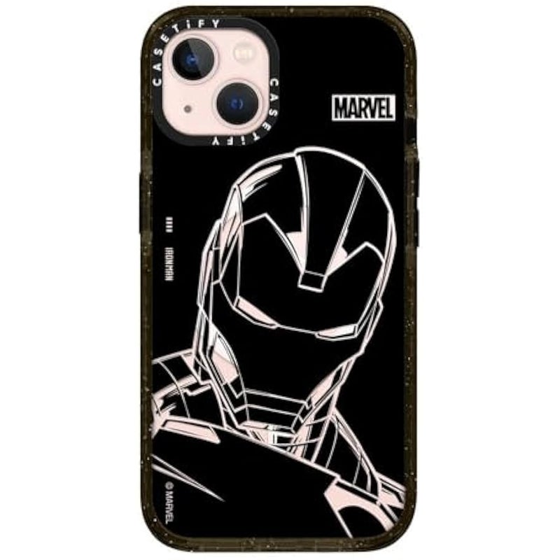 Casetify Impact iPhone 13 Case 【Iron Man Co-Lab / 6.6ft Drop Protection/Compatible with Magsafe】 - Iron Man - Black - Clear Black - Image 1