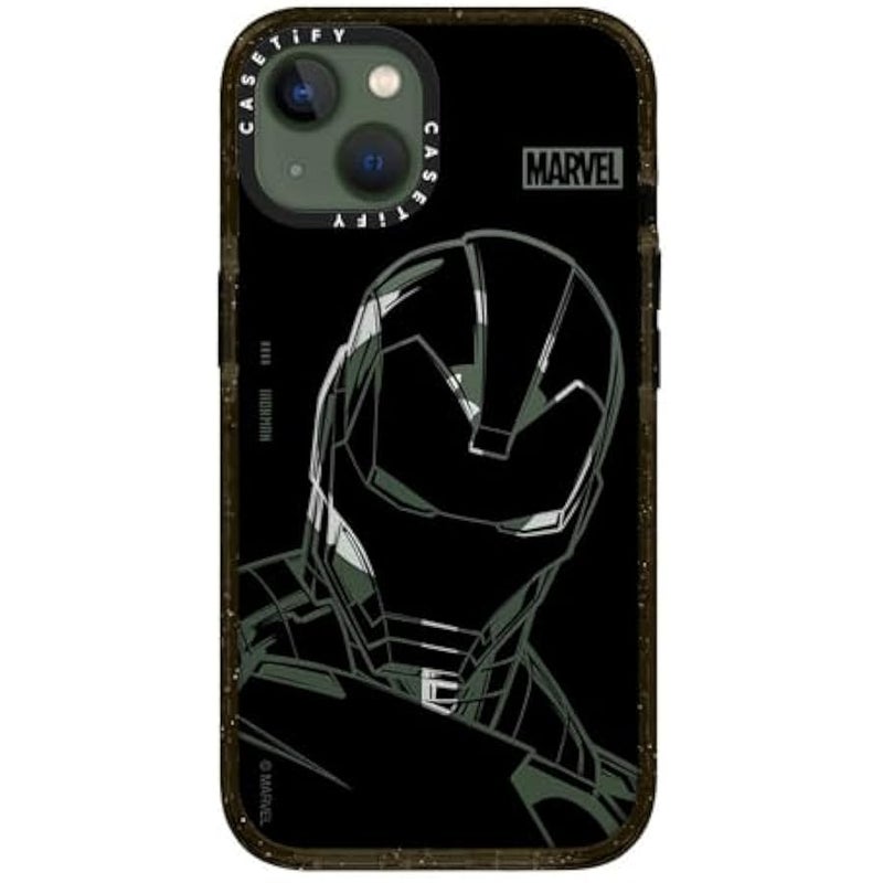 Casetify Impact iPhone 13 Case 【Iron Man Co-Lab / 6.6ft Drop Protection/Compatible with Magsafe】 - Iron Man - Black - Clear Black - Image 3