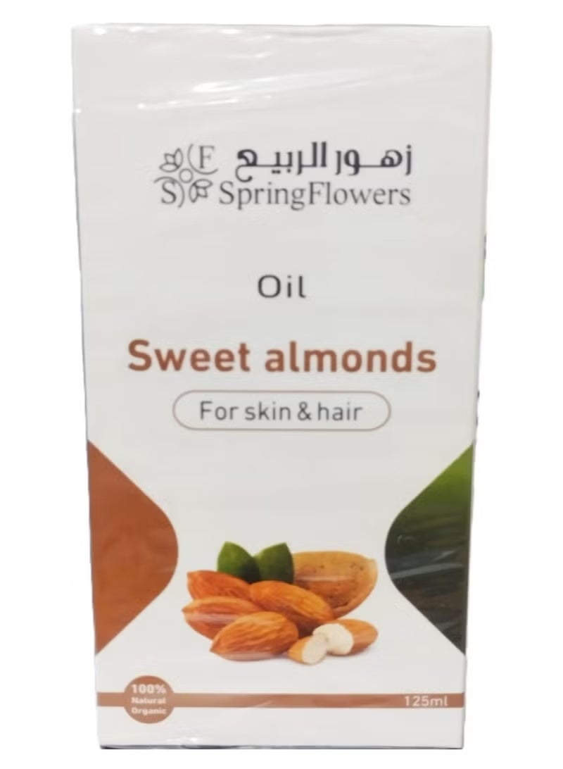 Spring Flowers Sweet Almond Oil for Skin and Hair 125ml - Image 1