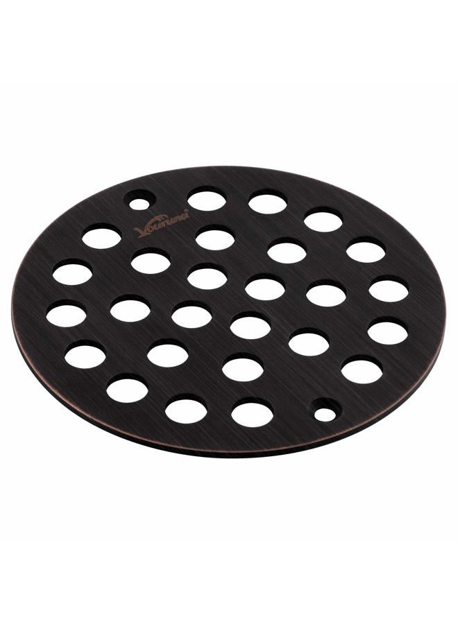 vouruna 4-Inch Screw-In Shower Strainer Drain Cover Replacement Floor Strainer (oil rubbed bronze) - Image 3