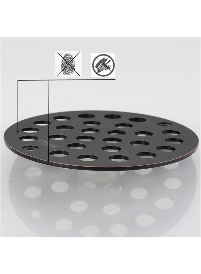 vouruna 4-Inch Screw-In Shower Strainer Drain Cover Replacement Floor Strainer (oil rubbed bronze) - Image 5