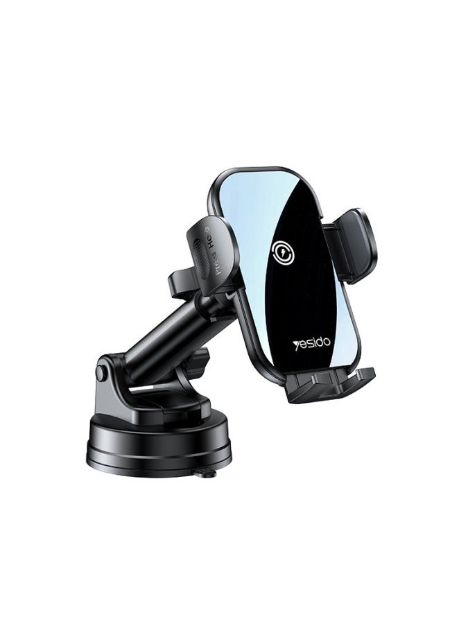 Yesido Phone Holder|15W Fast Charging Wireless Car Charger|360 Degree Rotating Air Vent C197 - Image 1