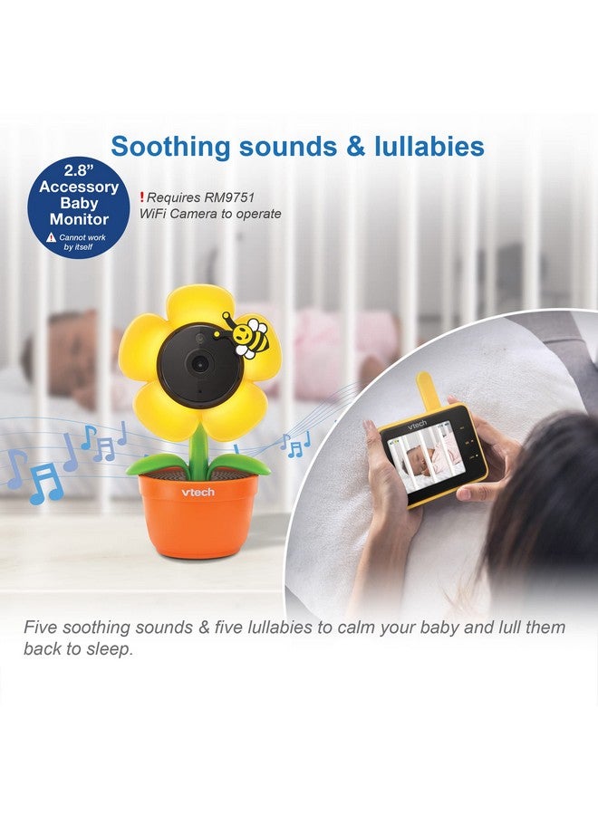 vtech مراقب الأطفال VTech RM2701 بحجم 2.8 بوصة (يتطلب كاميرا RM9751 WiFi للتشغيل) مراقبة عن بُعد، ضوء ليلي، أصوات مهدئة وأغاني مهدئة، جهاز اتصال ثنائي الاتجاه، مستشعر درجة الحرارة، رؤية ليلية - Image 4
