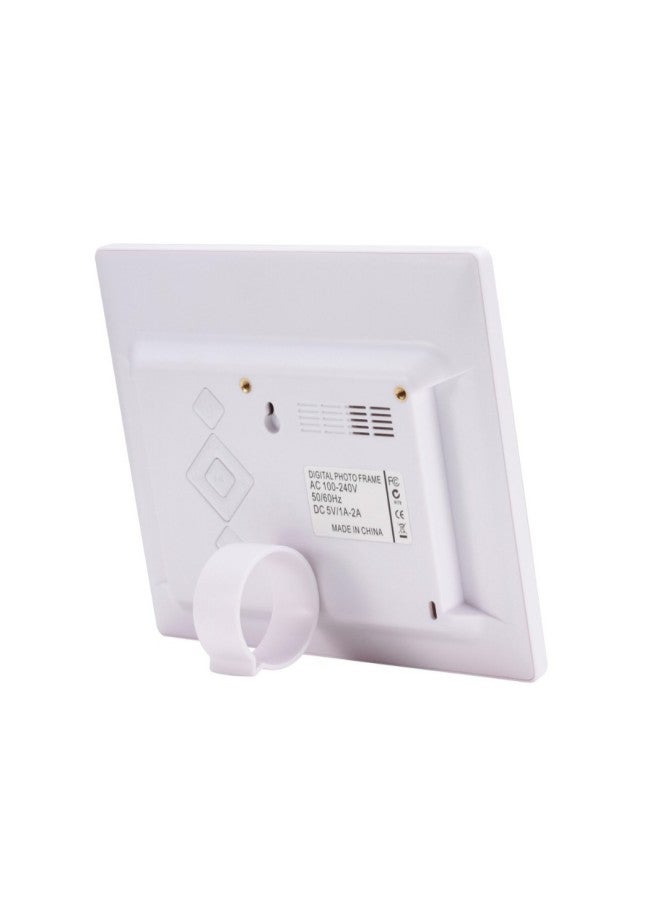 8 Inch Video Player Digital Photo Frame Electronic Photo Album USB Player-Color:White European Regulations