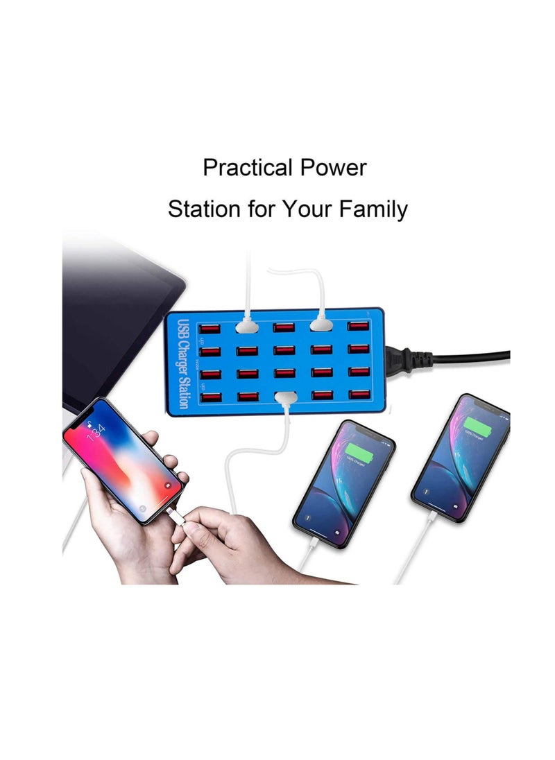 general USB Charger Station, 20-Port 100W/20A Multiple USB Charging Station, Multi Ports USB Charger Charging, Tablets and Other USB Devices, for Hotels, Shops, Schools, Shopping malls and Travel - Image 5