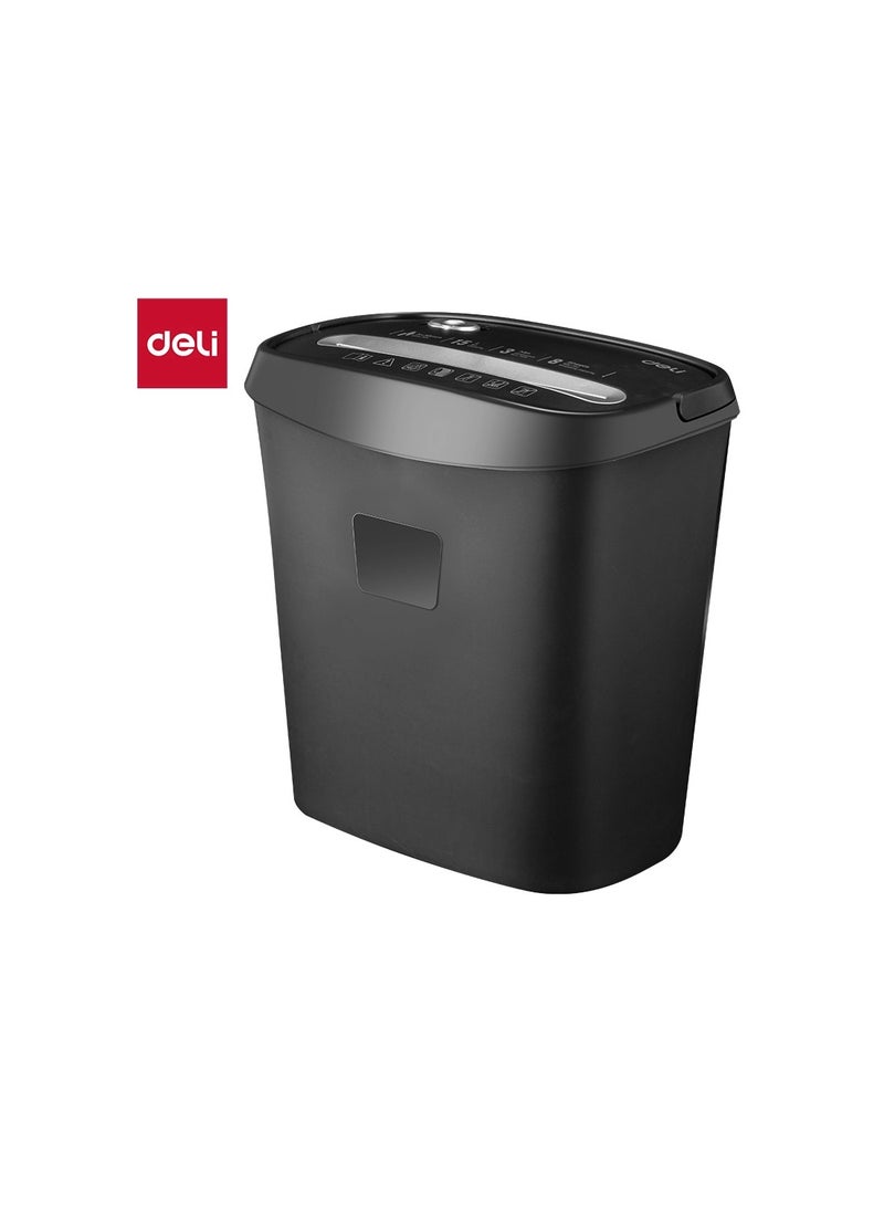 ديلي مُدَمِّرُ الوثائق Deli E9947 - بسعة 8 ورقات - يعمل لمدة 3 دقائق متواصلة - سلة تخزين 15 لتر - تقطيع متقاطع 5×38 مم - صوت هادئ (أقل من 80 ديسيبل) - يتعامل مع المشابك المعدنية والدبابيس - باللون الأسود - Image 4