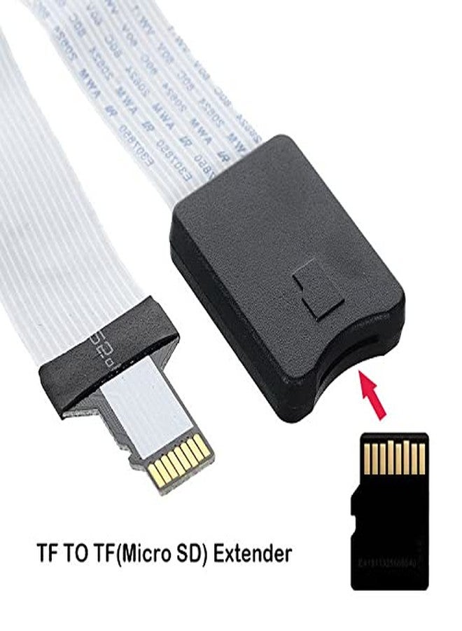 cablecc Micro-SD TF Memory Card Kit Male to TF Female Extension Soft Flat FPC Cable Extender 25cm - Image 2