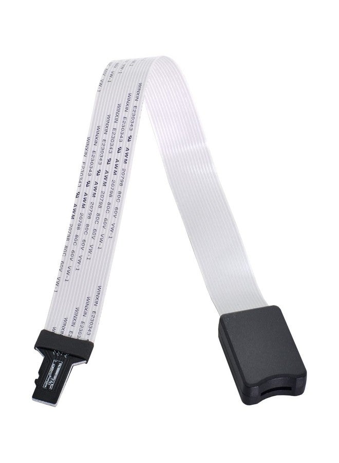 cablecc Micro-SD TF Memory Card Kit Male to TF Female Extension Soft Flat FPC Cable Extender 25cm - Image 1