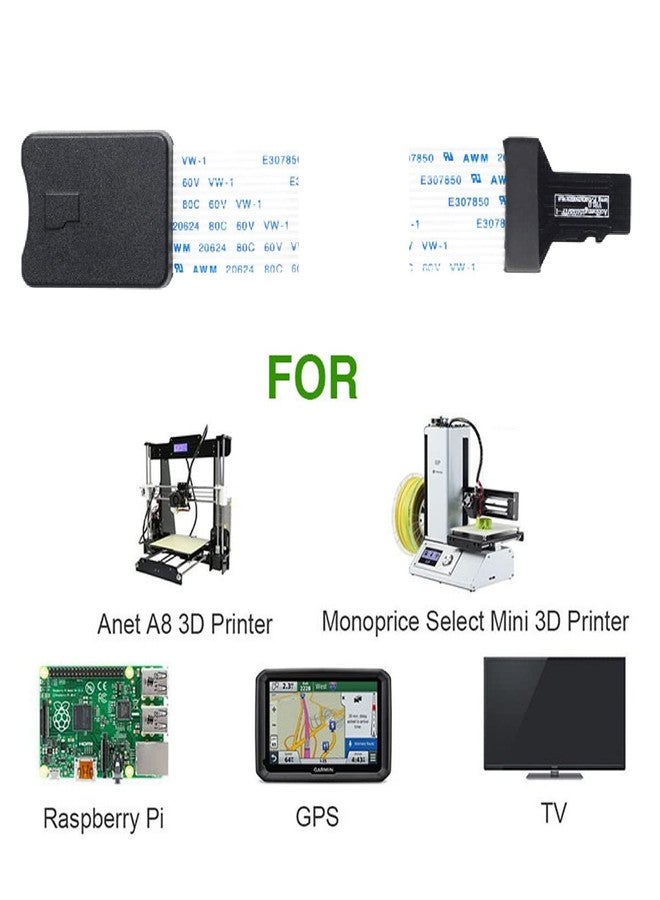 cablecc Micro-SD TF Memory Card Kit Male to TF Female Extension Soft Flat FPC Cable Extender 25cm - Image 4