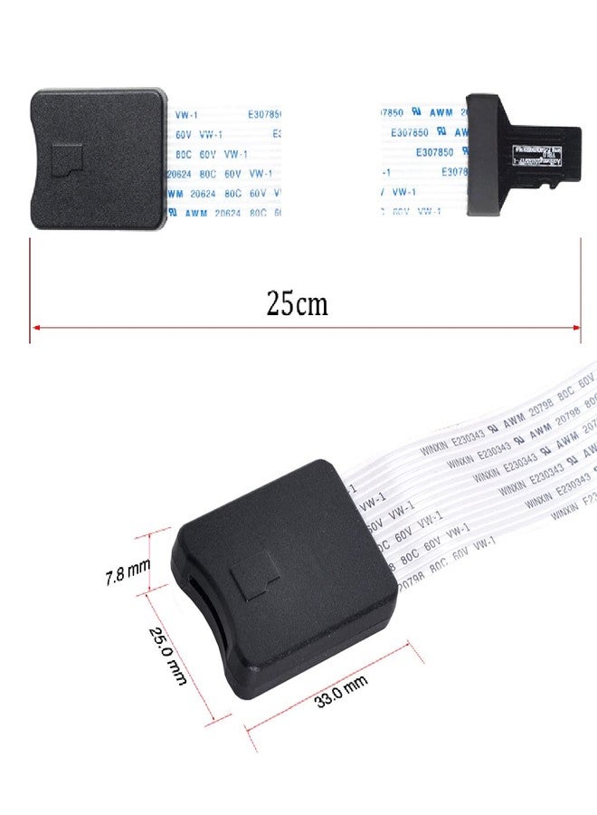 cablecc Micro-SD TF Memory Card Kit Male to TF Female Extension Soft Flat FPC Cable Extender 25cm - Image 3