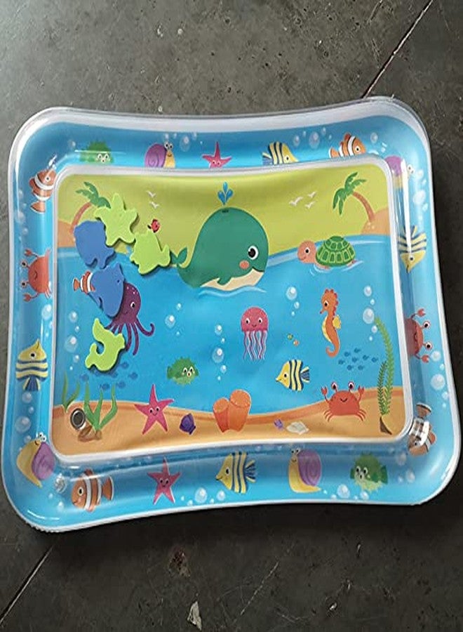 Leaffybezz Baby Kids Water Play Mat Toys Inflatable Tummy Time Leakproof Water Play Mat, Fun Activity Play Center Indoor and Outdoor Water Play Mat for Baby Random Design,Pack of 1,Blue - Image 4