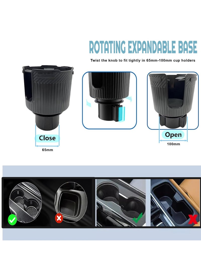 MOB - MOB Universal Phone Cup Holder for Car with Adjustable Base, Multi-Function 360° Rotating Drink Cup Holder M-2394 - Image 1