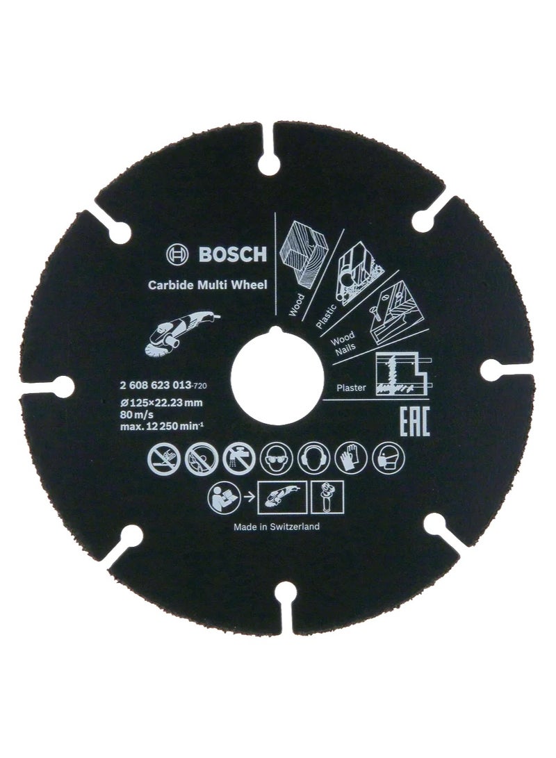 Bosch Carbide Multi Material Cutting Disc – 5” (125×22.23 mm) – 2608623013 - Image 1