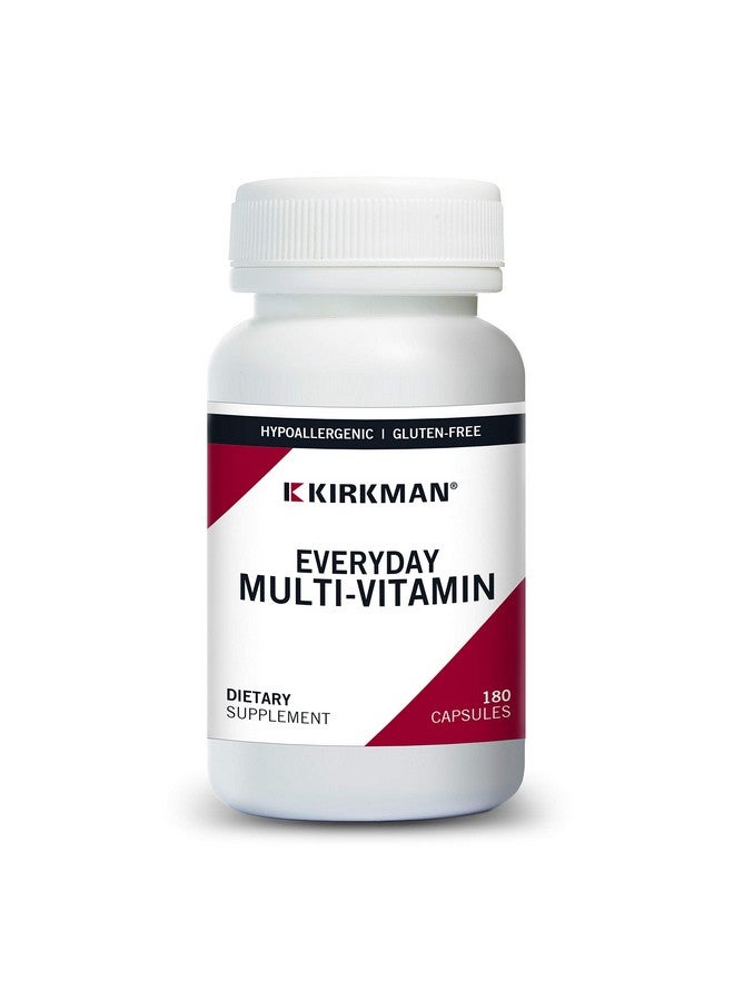 Kirkman - Everyday Multivitamin - 180 Capsules - Broad-Spectrum Vitamin & Mineral - Supports Productivity - Hypoallergenic - Image 1