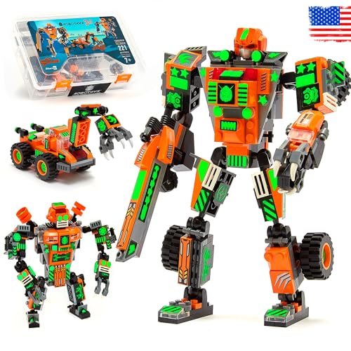 JITTERYGIT Mech Robot Soldier Glow in The Dark Bricks Toy STEM Gift Set Juguetes para Nios De Christmas Birthday Regalos Cool Military Holiday Present for Boys Girls Teen 6 7 8 9 10 Year Old - Image 1