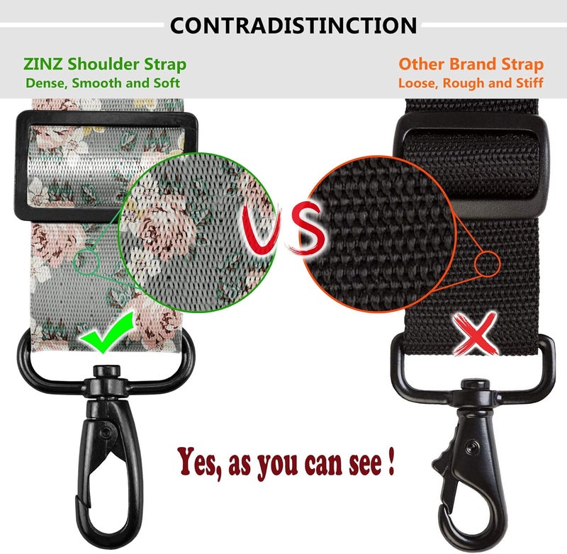 ZINZ Shoulder Strap, 79" Padded Adjustable Shoulder Bag Straps Replacement for Bags with D-Ring - Image 2