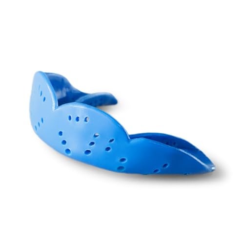SISU Aero Medium Mouthguard, Electric Blue - 1.6mm Thin - Custom-Molded Fit - Slim Design - Remoldable Up to 20 Times - for Team Sports - Non Toxic - Image 1