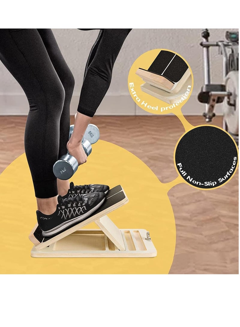 Generic Wooden Incline Plate | Squat Pole | Incline Plate | Squat Pickup Block | Adjustable Wooden Stretch Plate | Portable and Non-Slip | Training Equipment for Home and Gym Squat Plate - Image 5