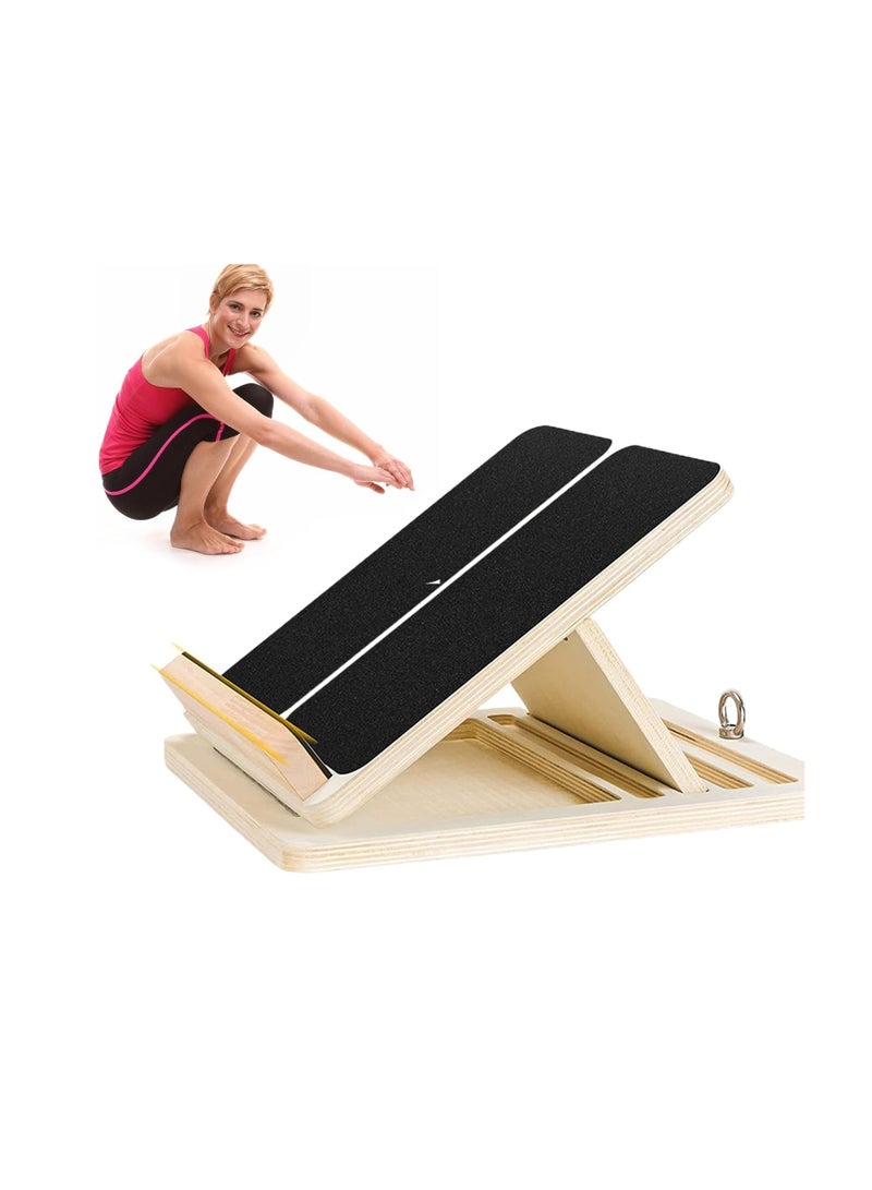 Generic Wooden Incline Plate | Squat Pole | Incline Plate | Squat Pickup Block | Adjustable Wooden Stretch Plate | Portable and Non-Slip | Training Equipment for Home and Gym Squat Plate - Image 1