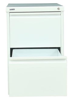 RIGID خزانة ملفات من الفولاذ المنحنية ذات درجين باللون الأبيض 73x46.5x62 سم  - Image 5