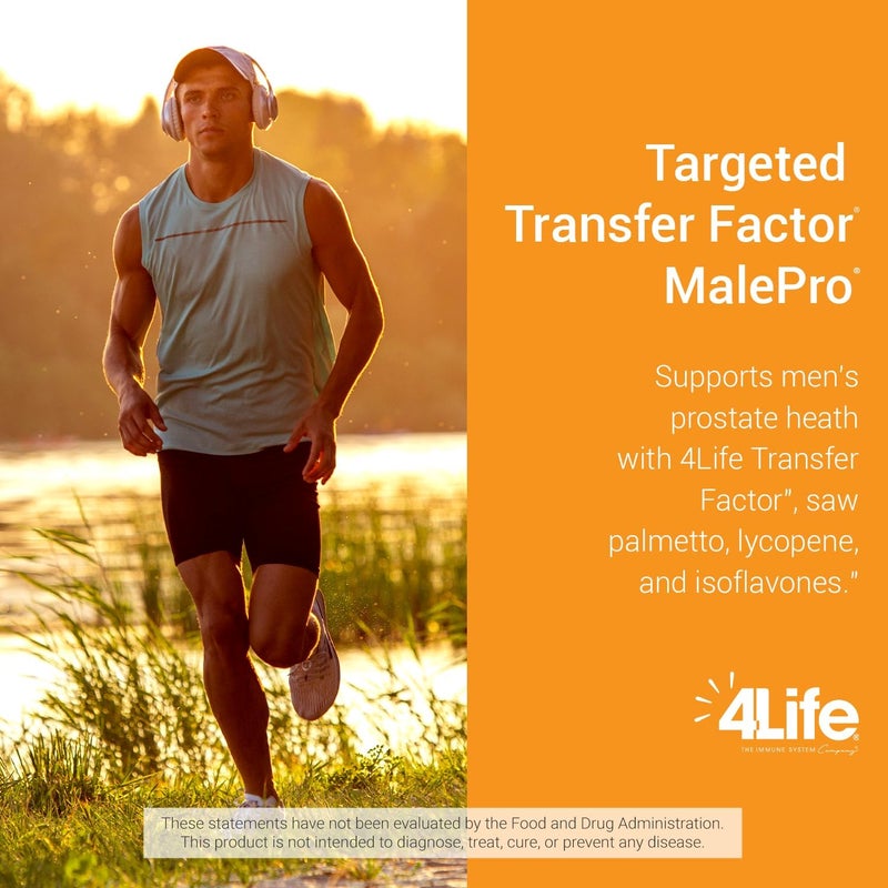 4Life Transfer Factor MalePro  Supports Healthy Prostate and Urinary Tract Health with Saw Palmetto Lycopene Selenium and Kudzu  90 Softgels - Image 4