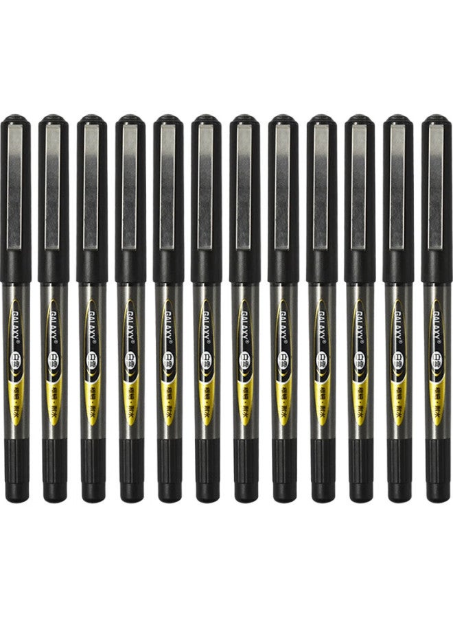 Snowhite Pvr-155 Rollerball Pen, Bullet-Shaped, For Students, Gel Ink, Signature Pen, Financial Pen, Black, 0.38Mm, 12 Pens/Box - Image 3