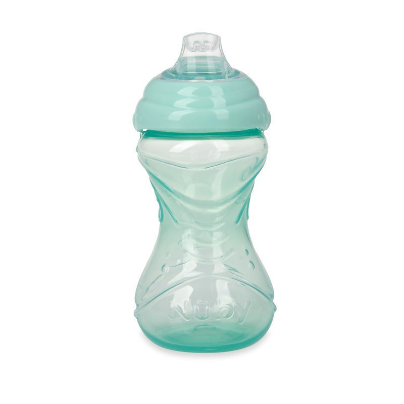 Nuby Clik-It Soft Spout No-Spill Easy Grip Sippy Cup - (3-Pack) 10 Oz - 6+ Months - Neutral - Image 2