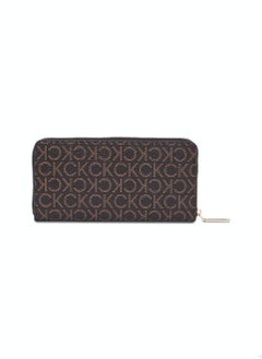 CALVIN KLEIN Women's Zip Around Wallet -  Polyester, Brown  - Image 1
