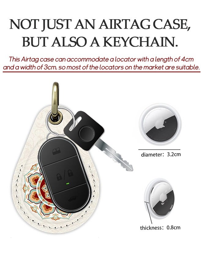 Beyond Leather Case for AirTag, AirTag Protective Case Cover with Keychain Ring, AirTag Holder  - Image 2