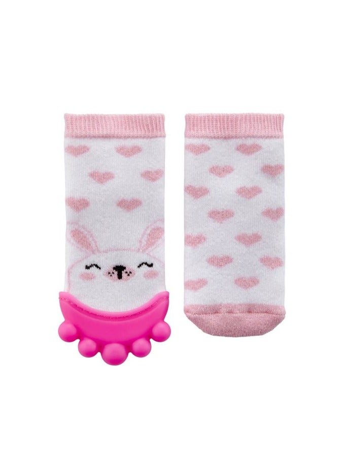 BabyJem BabyJem Teether Sock – Pink (3-12 Months) 